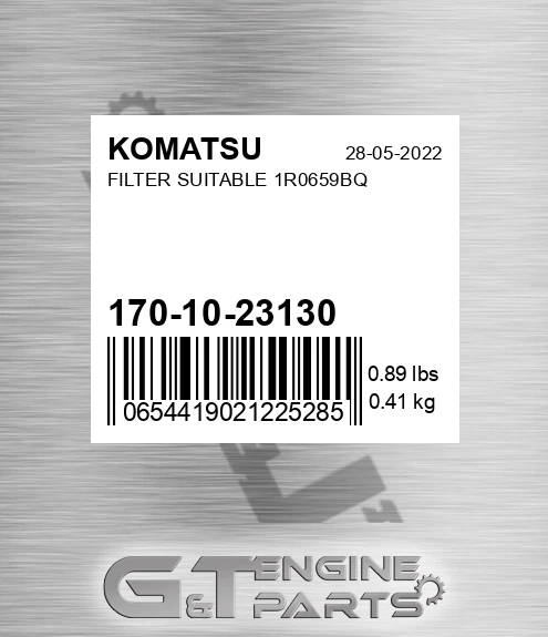 170-10-23130 Filter Suitable 1r0659bq for KOMATSU
