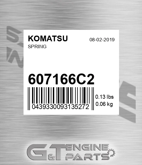 607166C2 KOMATSU Spring