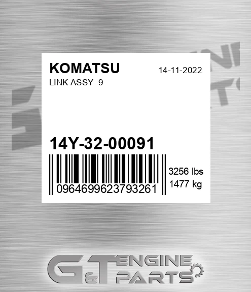 14Y-32-00091 Link Assy 9 for KOMATSU
