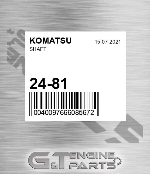 24-81 Shaft for KOMATSU