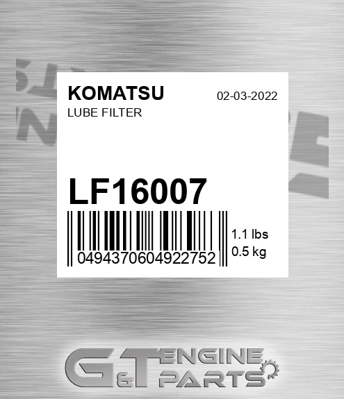 LF16007 Lube Filter