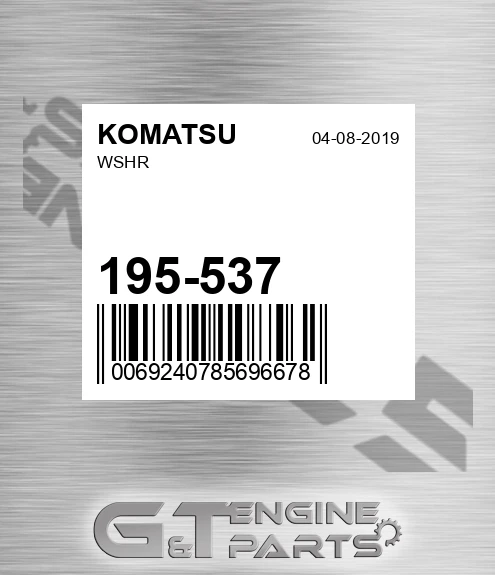 195-537 Washer for KOMATSU