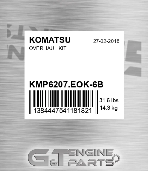 KMP6207.EOK-6B Overhaul Kit for KOMATSU