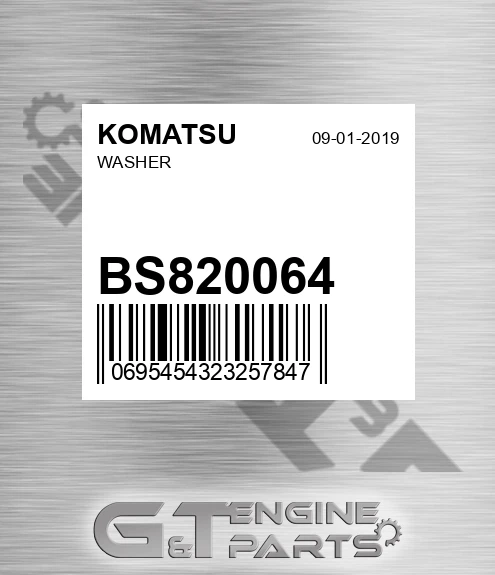 BS820064 KOMATSU Washer