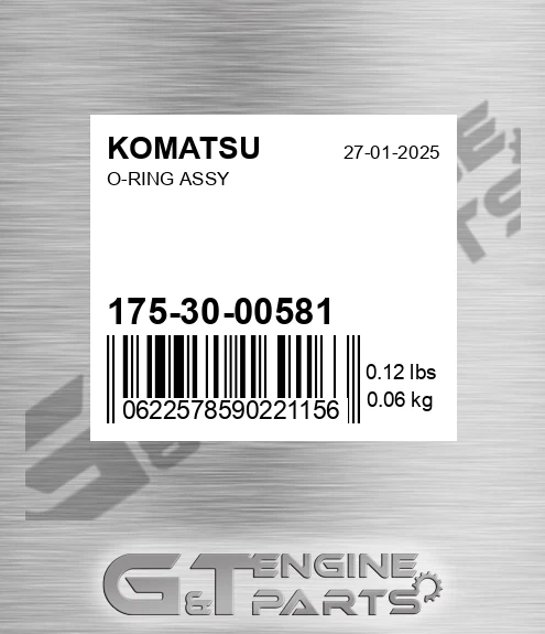 175-30-00581 O-ring Assy for KOMATSU