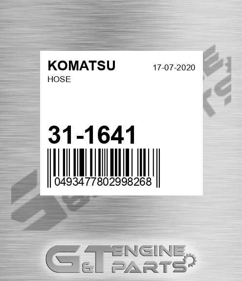 31-1641 Hose for KOMATSU