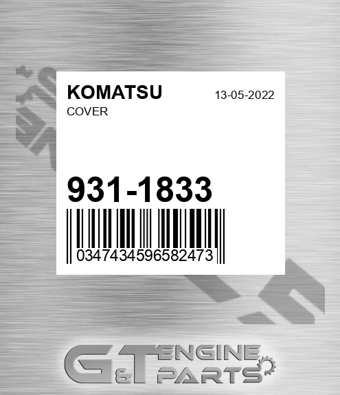931-1833 Cover for KOMATSU