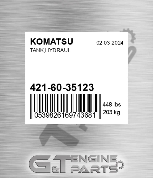 421-60-35123 Tank,hydraul for KOMATSU