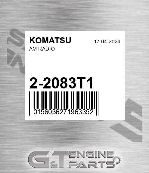 2-2083T1 Am Radio for KOMATSU
