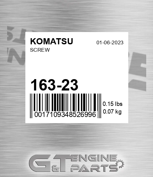 163-23 KOMATSU Screw