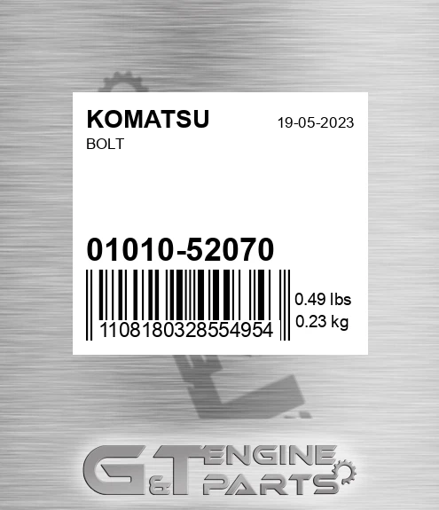 01010-52070 Bolt for KOMATSU