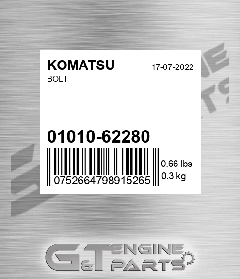 01010-62280 Bolt for KOMATSU
