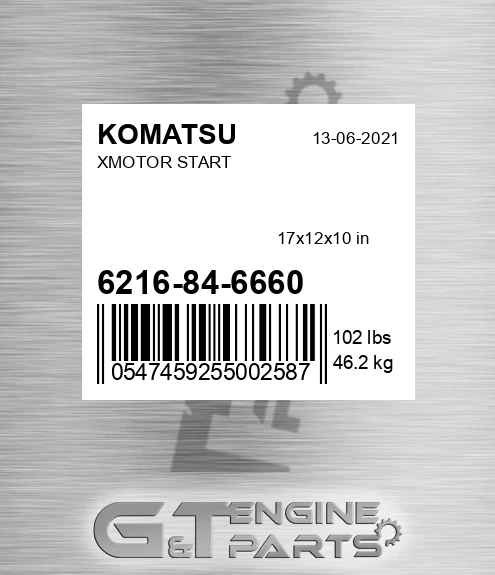6216-84-6660 Xmotor Start for KOMATSU