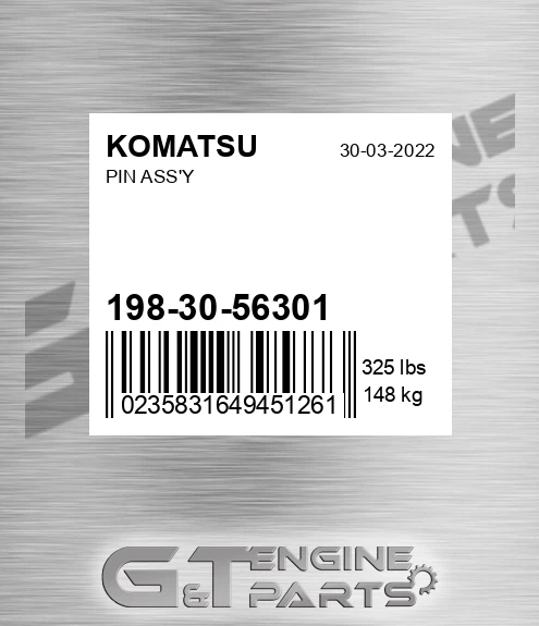 198-30-56301 Pin Ass'y for KOMATSU