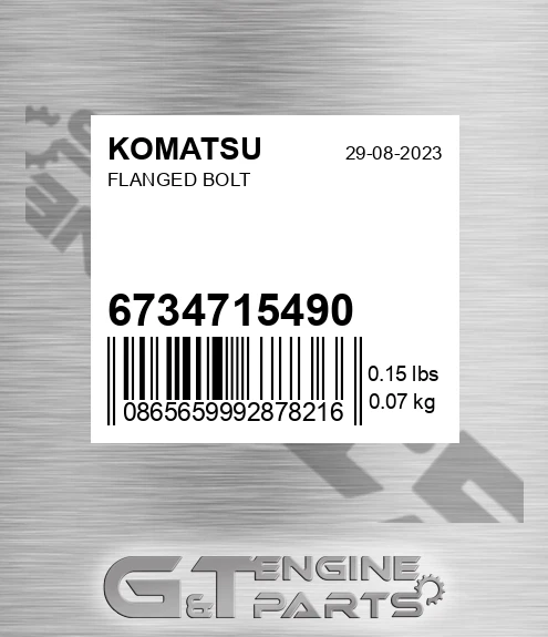 6734-71-5490 Flanged Bolt for KOMATSU