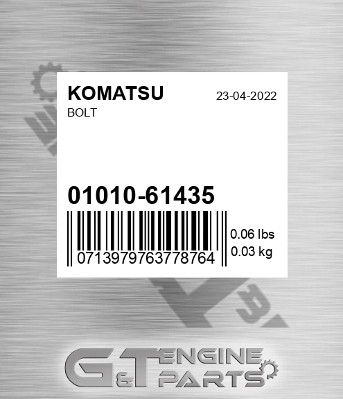 01010-61435 Bolt for KOMATSU