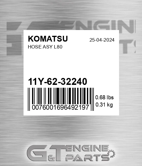 11Y-62-32240 Hose Asy L80 for KOMATSU