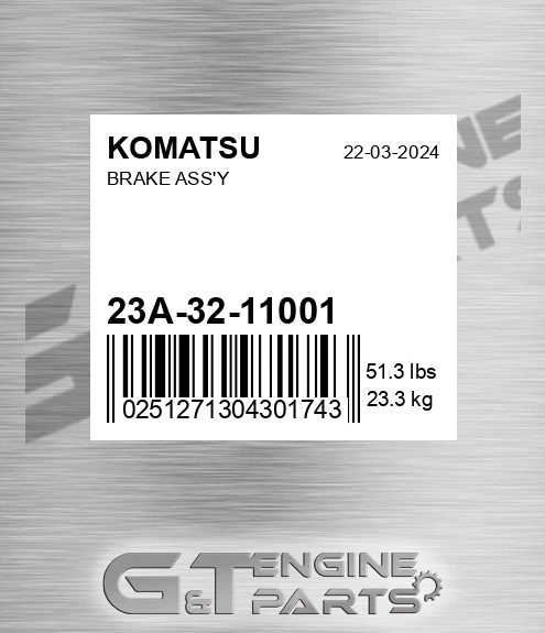 23A-32-11001 Brake Ass'y for KOMATSU