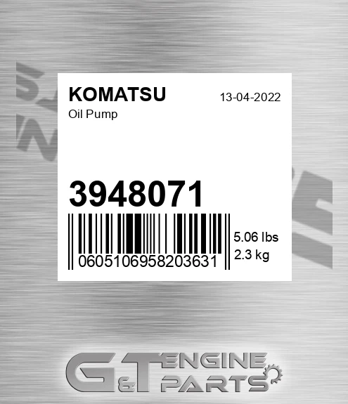 3948071 KOMATSU Oil Pump