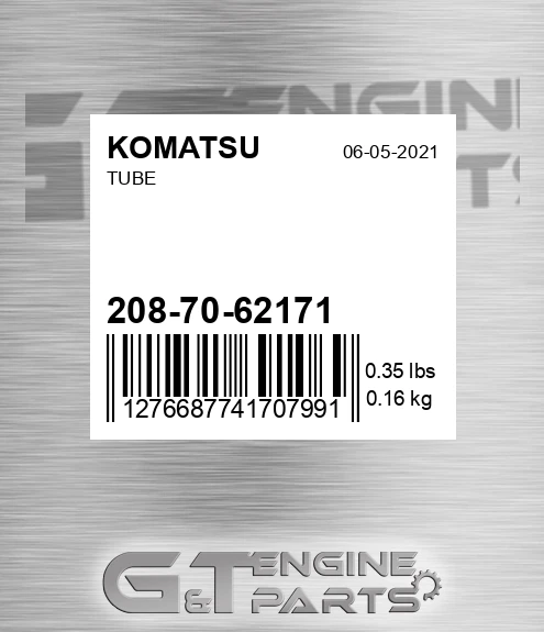 208-70-62171 Tube for KOMATSU