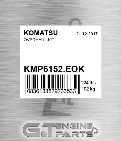 KMP6152.EOK Overhaul Kit for KOMATSU