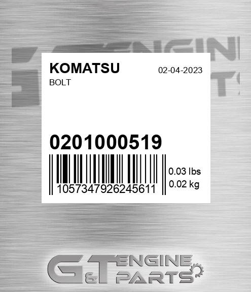 02010-00519 Bolt for KOMATSU