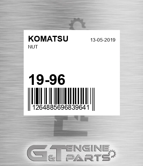 19-96 Nut for KOMATSU