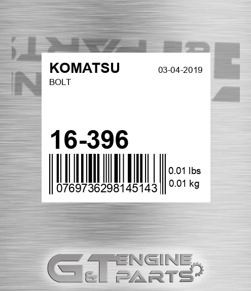 16-396 KOMATSU Bolt