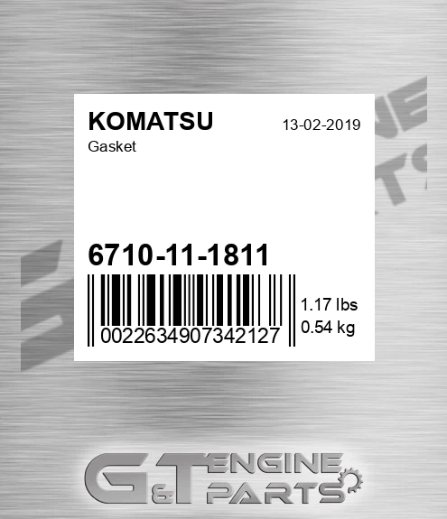 6710-11-1811 Gasket for KOMATSU