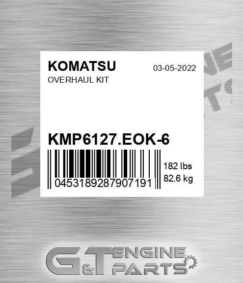 KMP6127.EOK-6 Overhaul Kit for KOMATSU