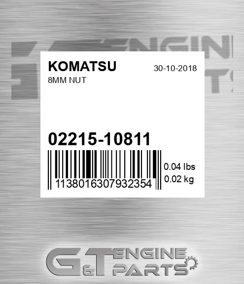 02215-10811 8mm Nut