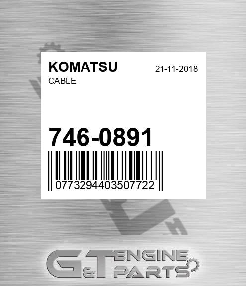 746-0891 Cable for KOMATSU