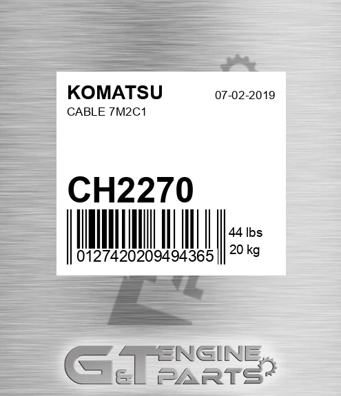 CH2270 Cable 7m2c1 for KOMATSU