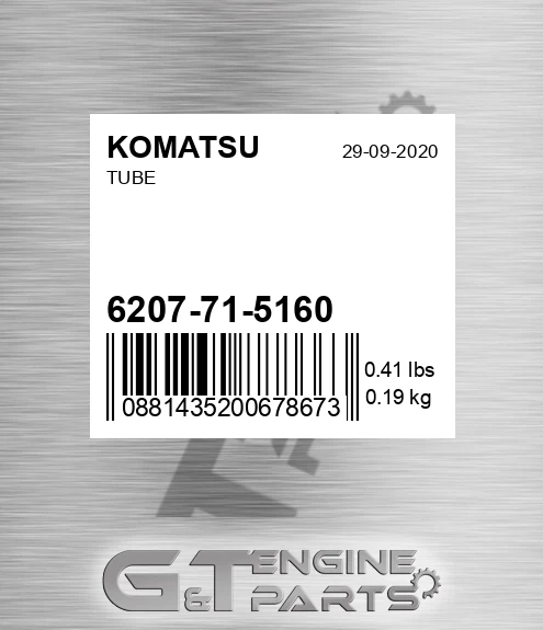 6207-71-5160 Tube for KOMATSU