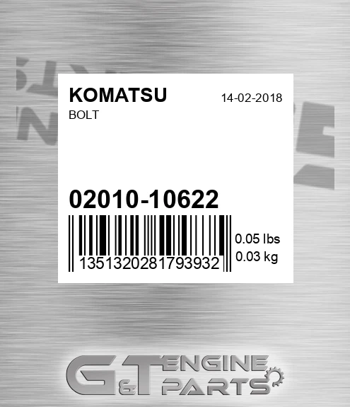 02010-10622 Bolt for KOMATSU