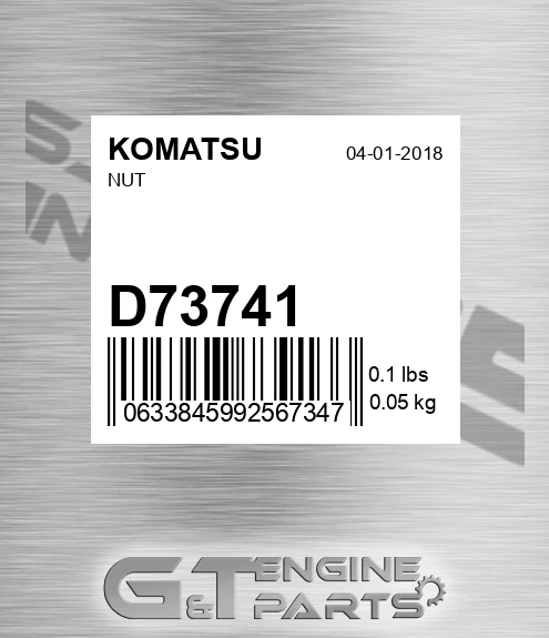 D73741 KOMATSU Nut