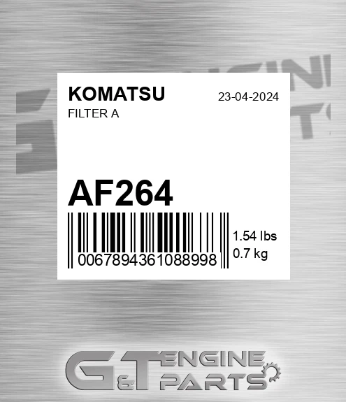 AF264 KOMATSU Filter A