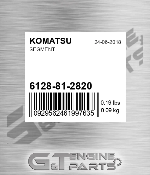 6128-81-2820 Segment for KOMATSU