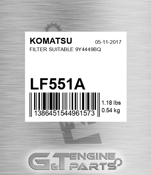 LF551A Filter Suitable 9y4449bq