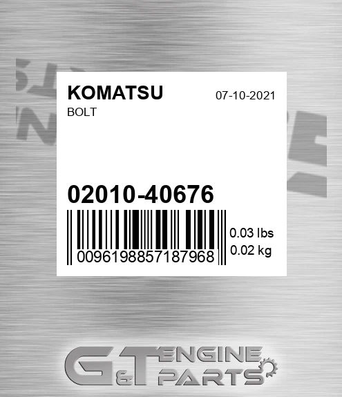 02010-40676 Bolt for KOMATSU