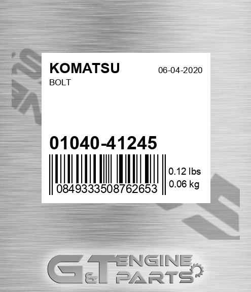 01040-41245 Bolt for KOMATSU