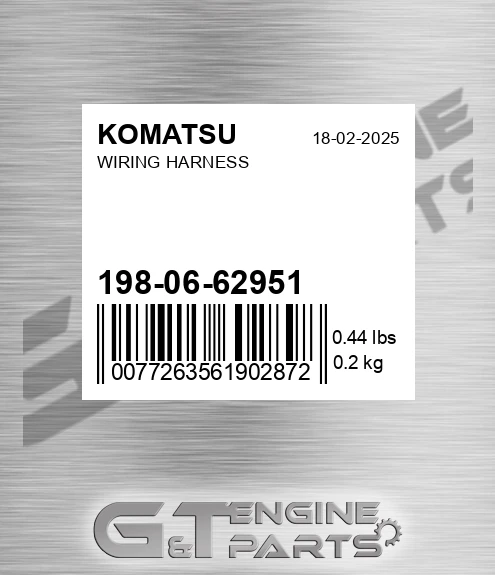198-06-62951 Wiring Harness for KOMATSU