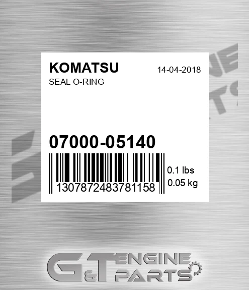07000-05140 Seal O Ring for KOMATSU