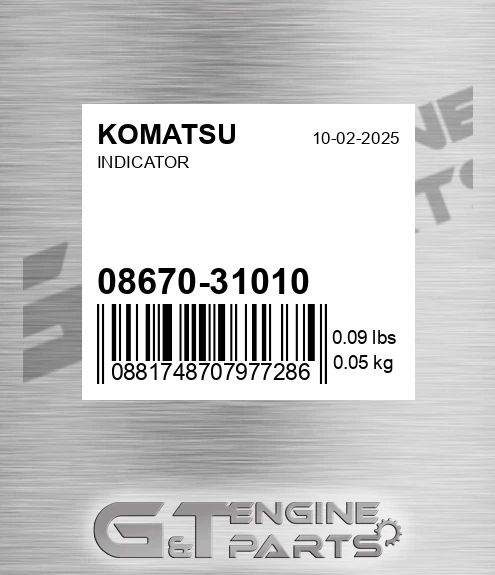 08670-31010 Indicator for KOMATSU