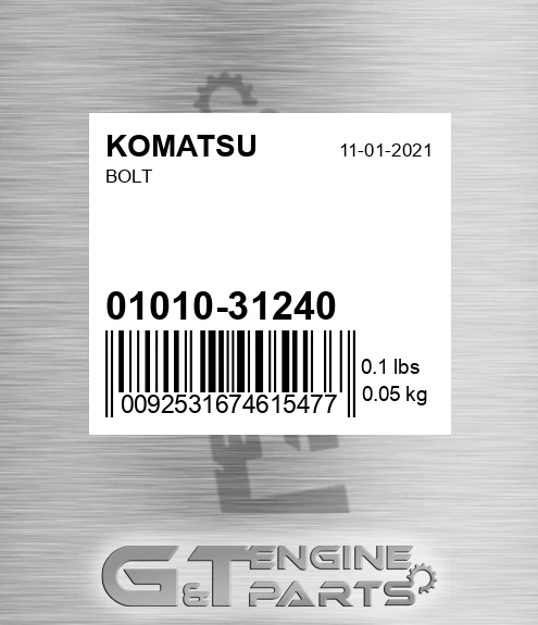 01010-31240 Bolt for KOMATSU
