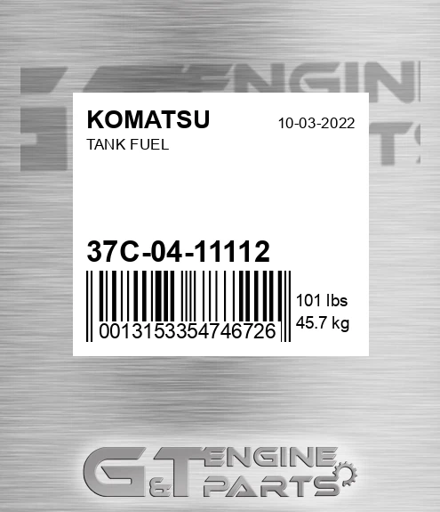 37C-04-11112 Tank Fuel for KOMATSU