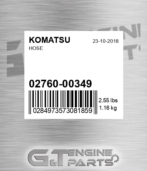 02760-00349 Hose for KOMATSU