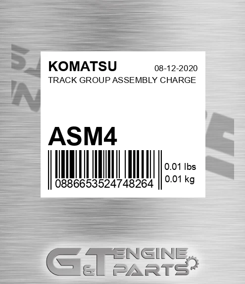 ASM4 KOMATSU Track Group Assembly Charge
