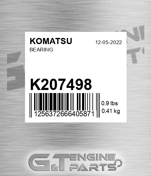 K207498 KOMATSU Bearing