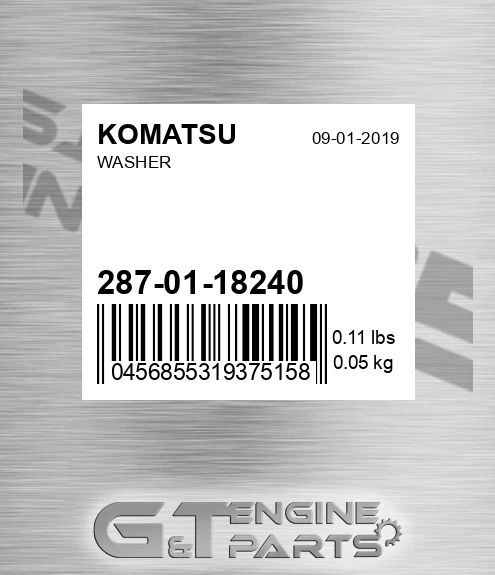 287-01-18240 Washer for KOMATSU